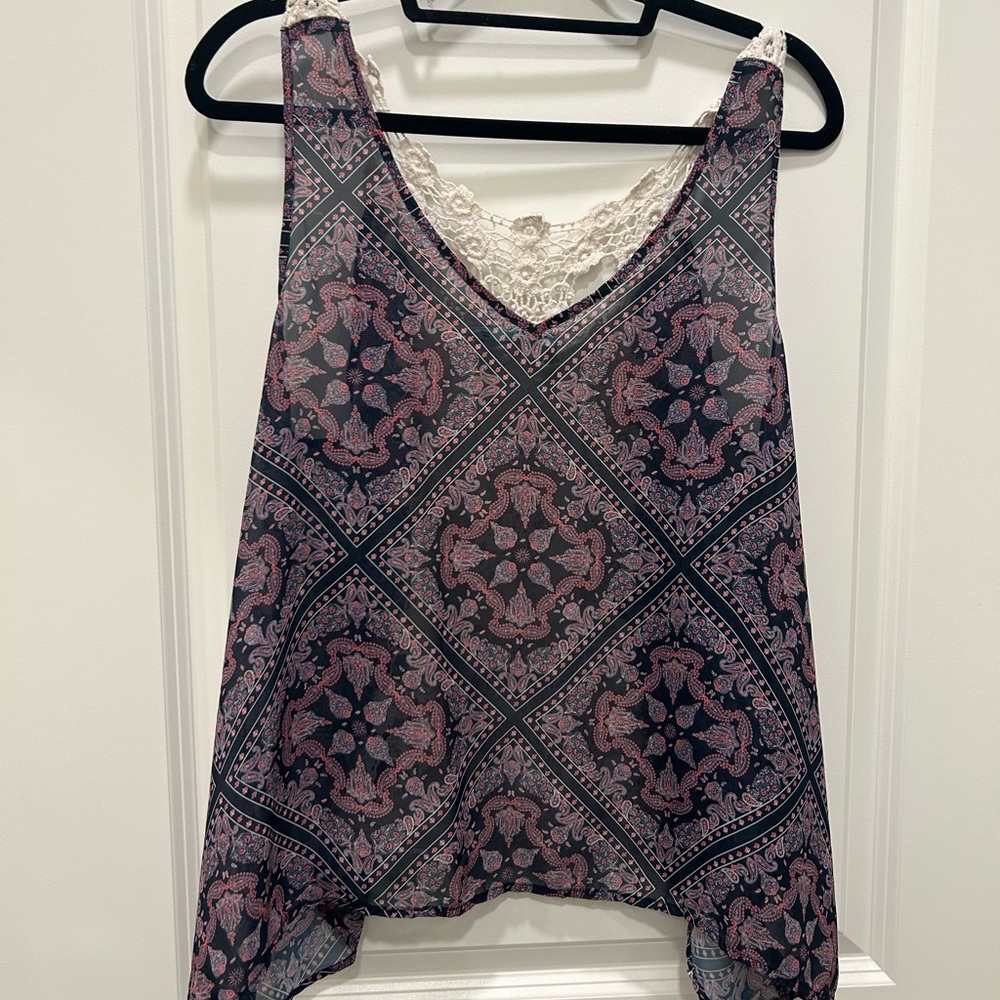 Cute see though back tank